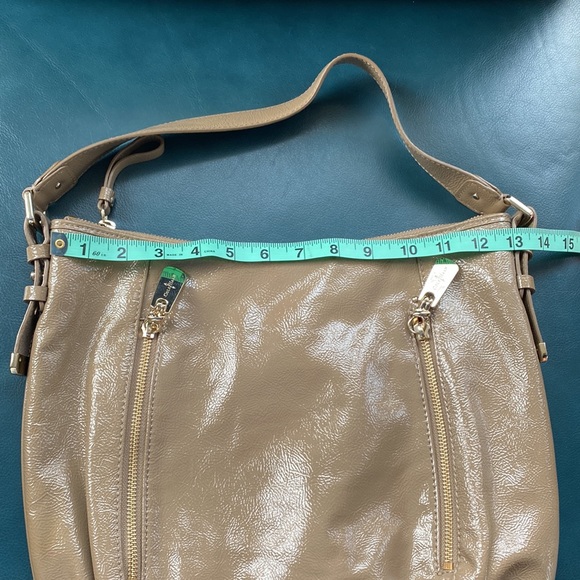 Cole Haan Essex Tan Patent Leather Hobo Shoulder Bag - Picture 11 of 16